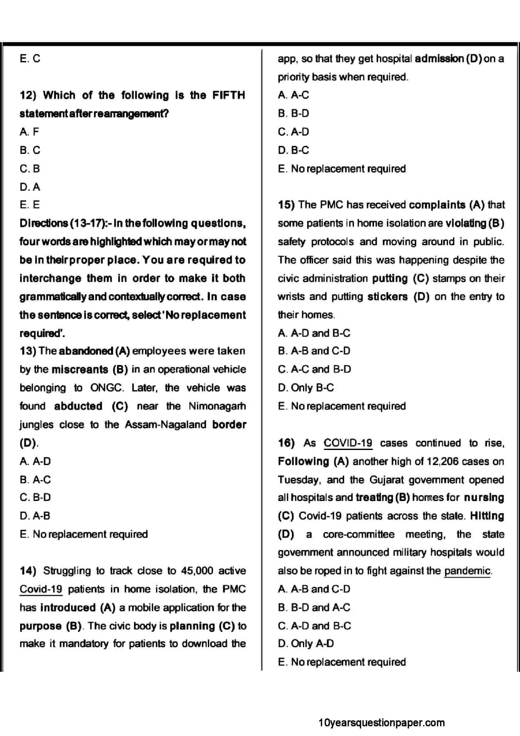 Sbi Po Prelims Question Paper With Solution 11524 Hot Sex Picture 4808