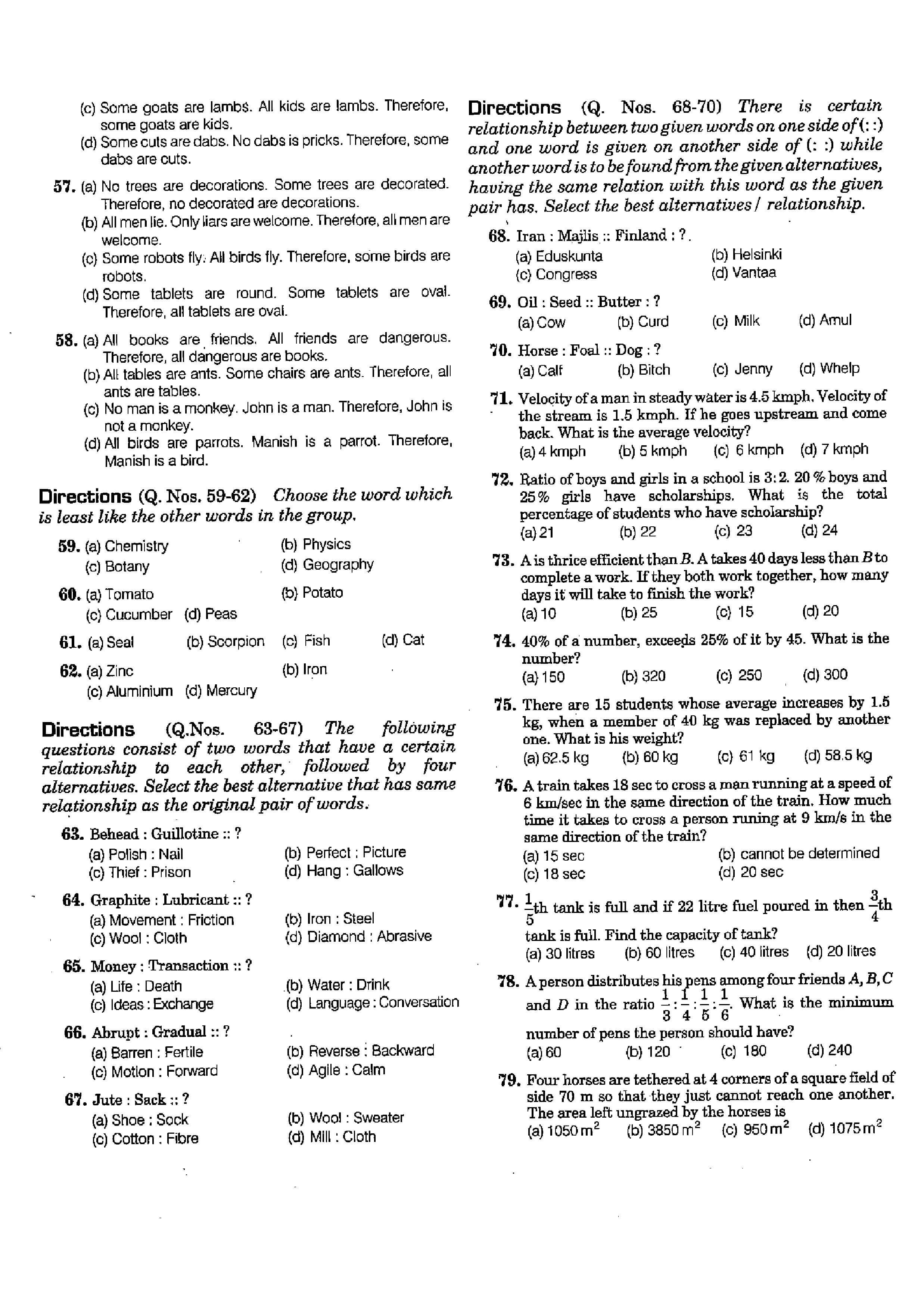 AFCAT 2 2020 Question Paper 04