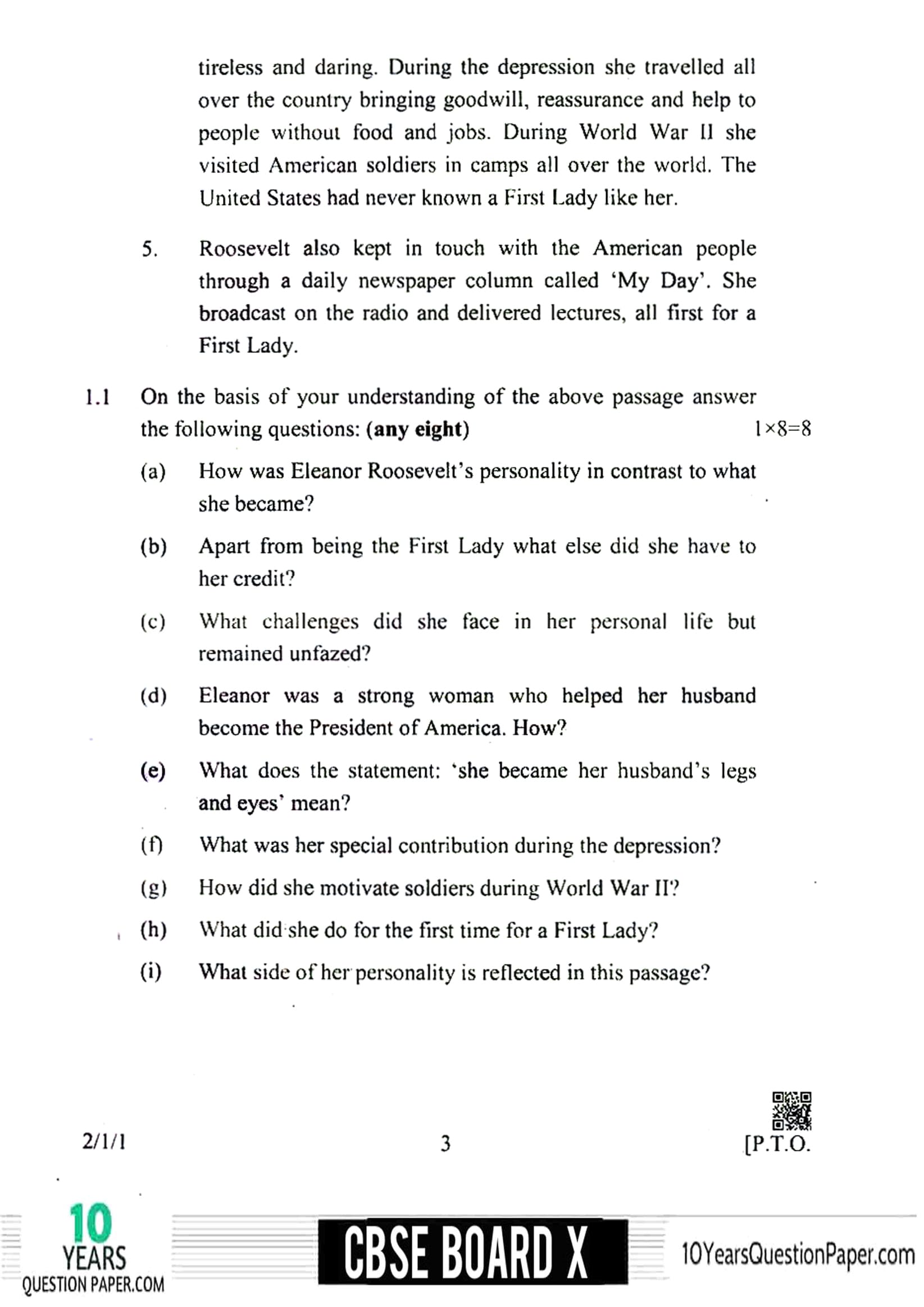 CBSE Class 10 English (Language And Literature) 2019 Question Paper
