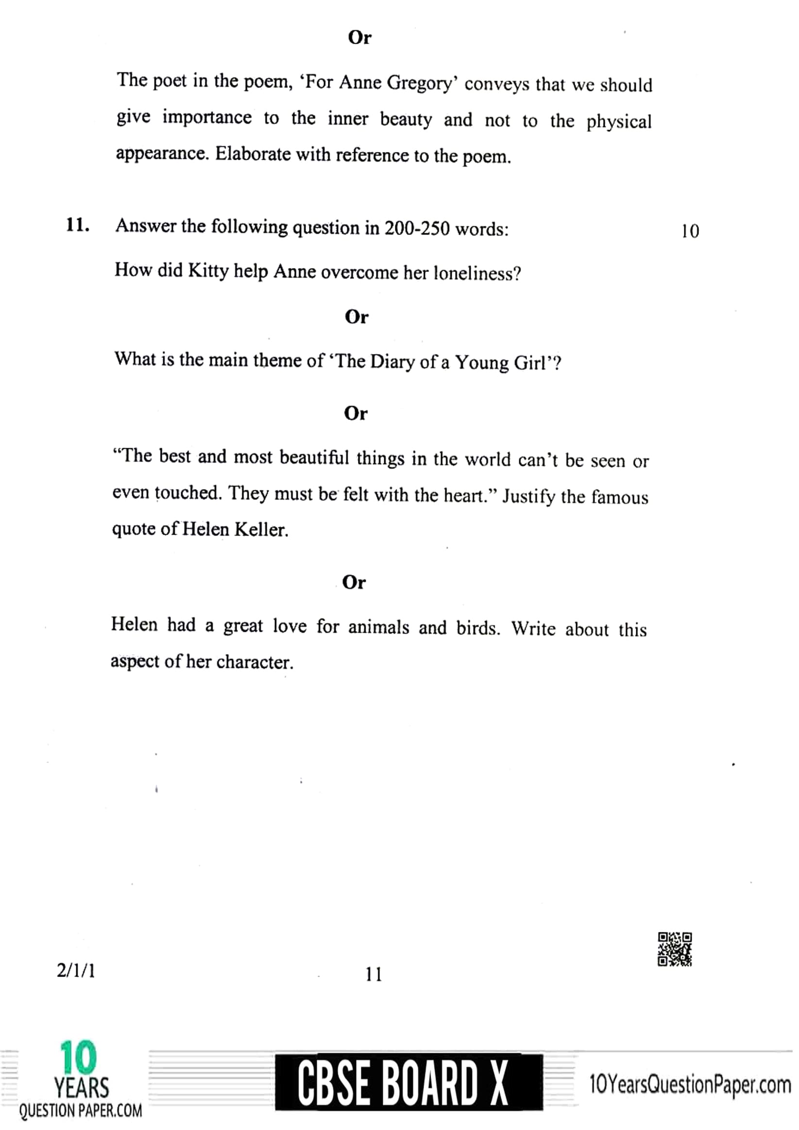 CBSE Class 10 English (Language And Literature) 2019 Question Paper