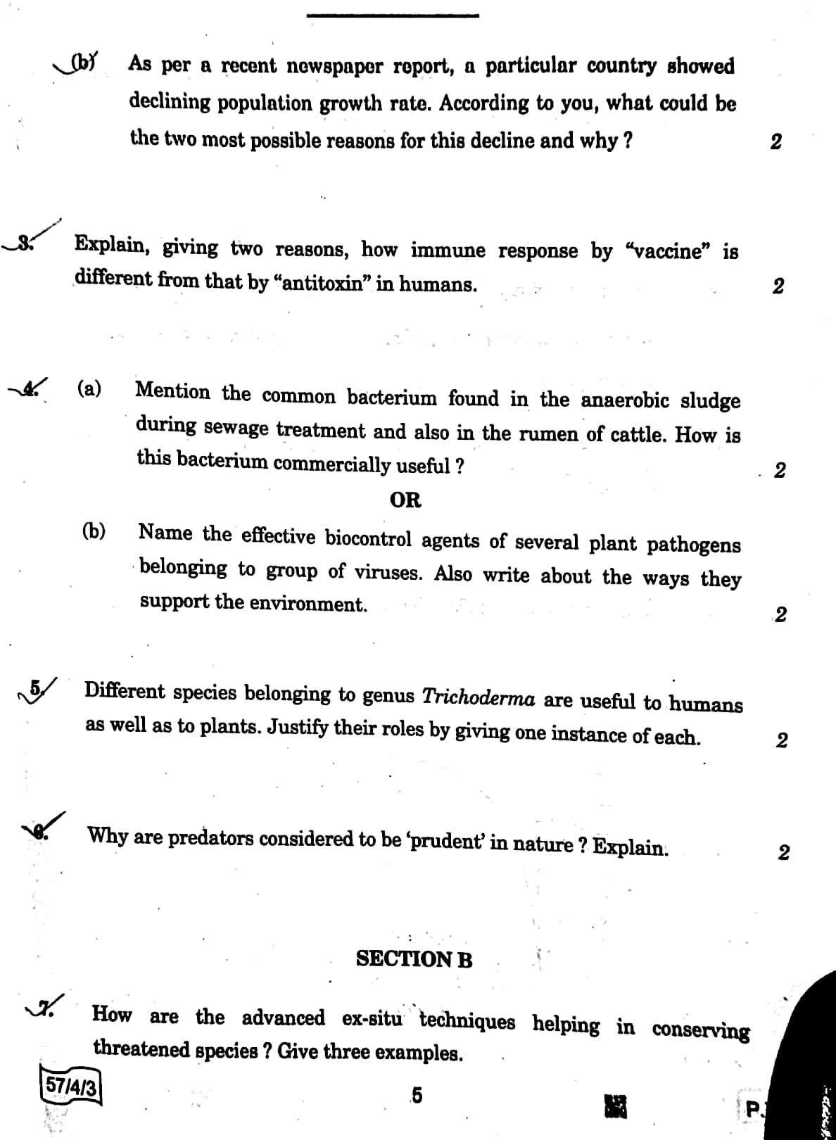 CBSE Board Class 12 Biology 2021-22 Paper page-03