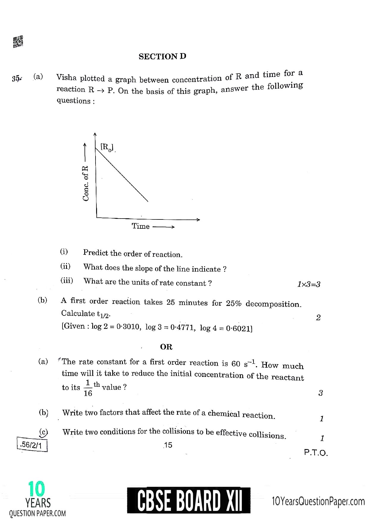 CBSE Class 12 Chemistry 2020 Question Paper 08