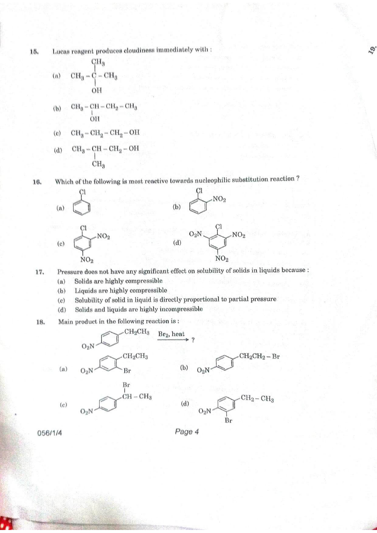 CBSE Class 12 Chemistry 2021 Question Paper 04