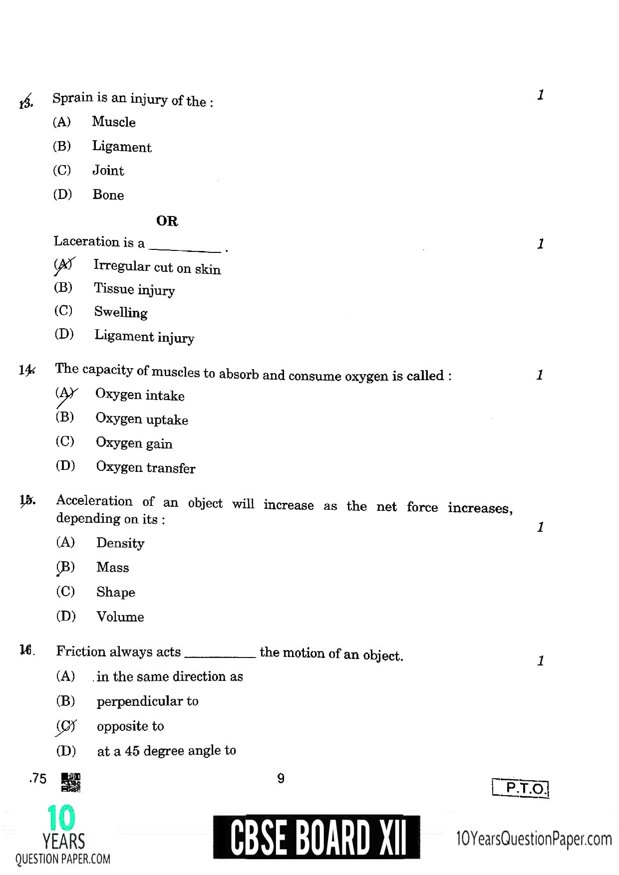 CBSE Class 12 Maths 2020 Question Paper 12