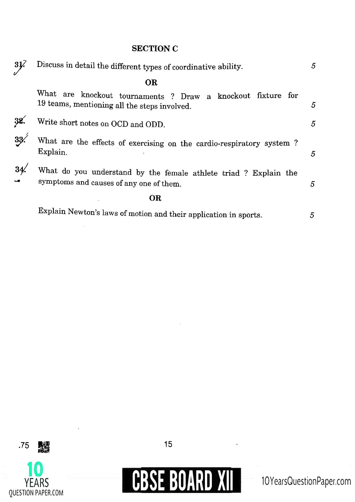 CBSE Class 12 Maths 2020 Question Paper 15