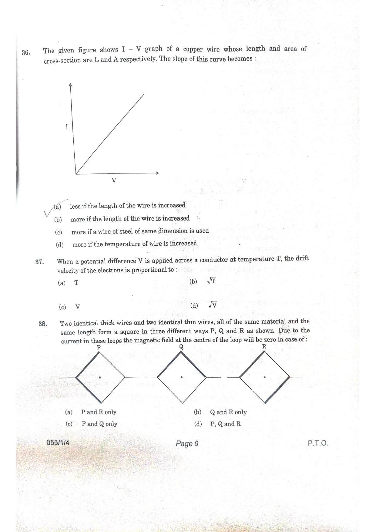 CBSE Class 12 Physics 2021 Question Paper 09