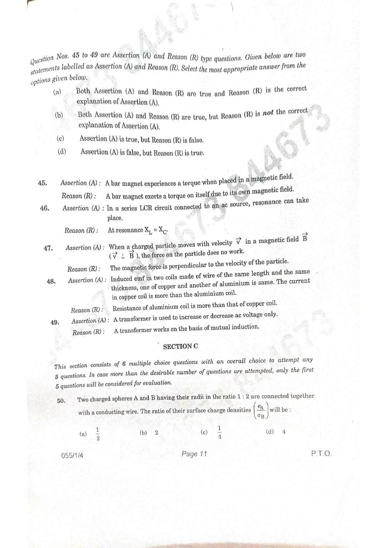 CBSE Class 12 Physics 2021 Question Paper 11