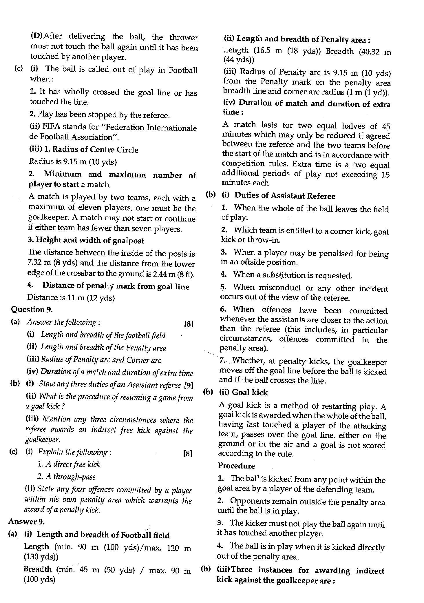 ICSE Class X 2019 Physical Education Question Paper ICSE Class 10 Physical Education 2019 Question Paper
