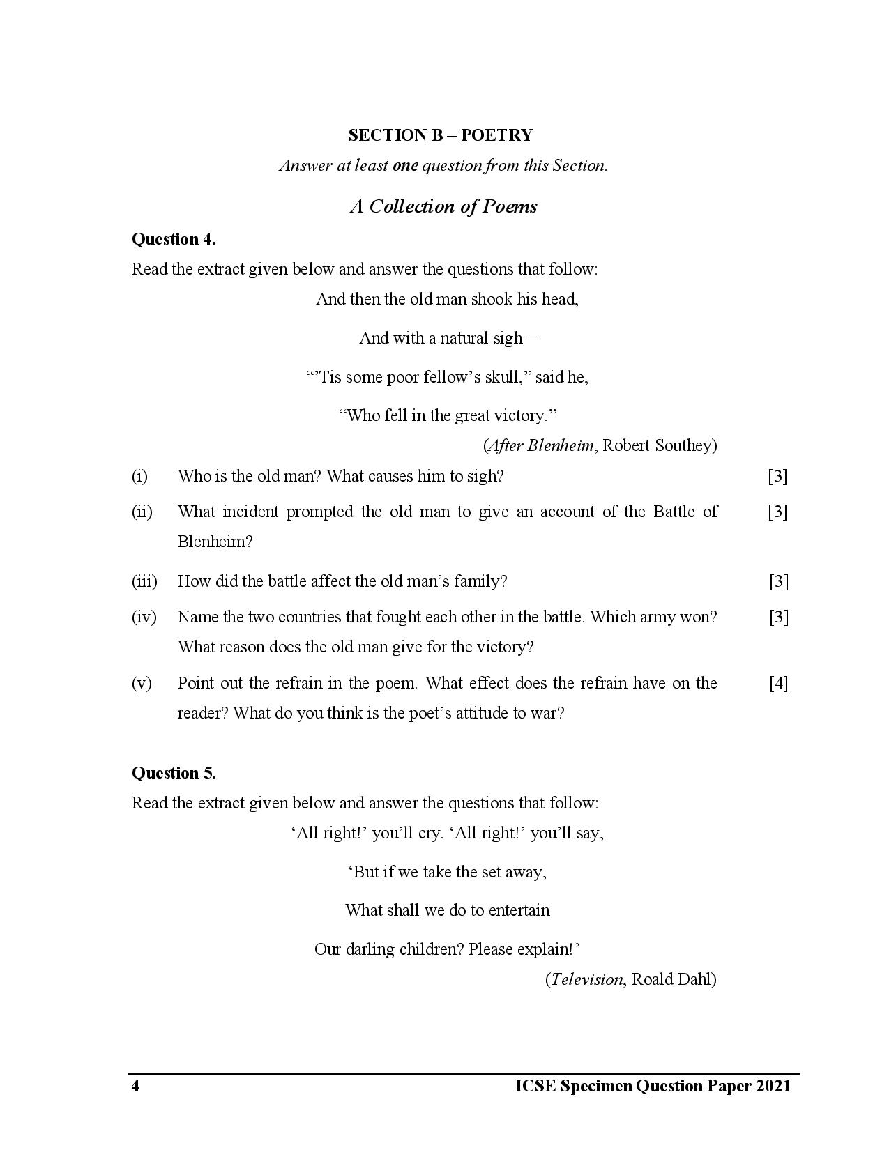 Icse English Literature Question Paper 2023 Solved