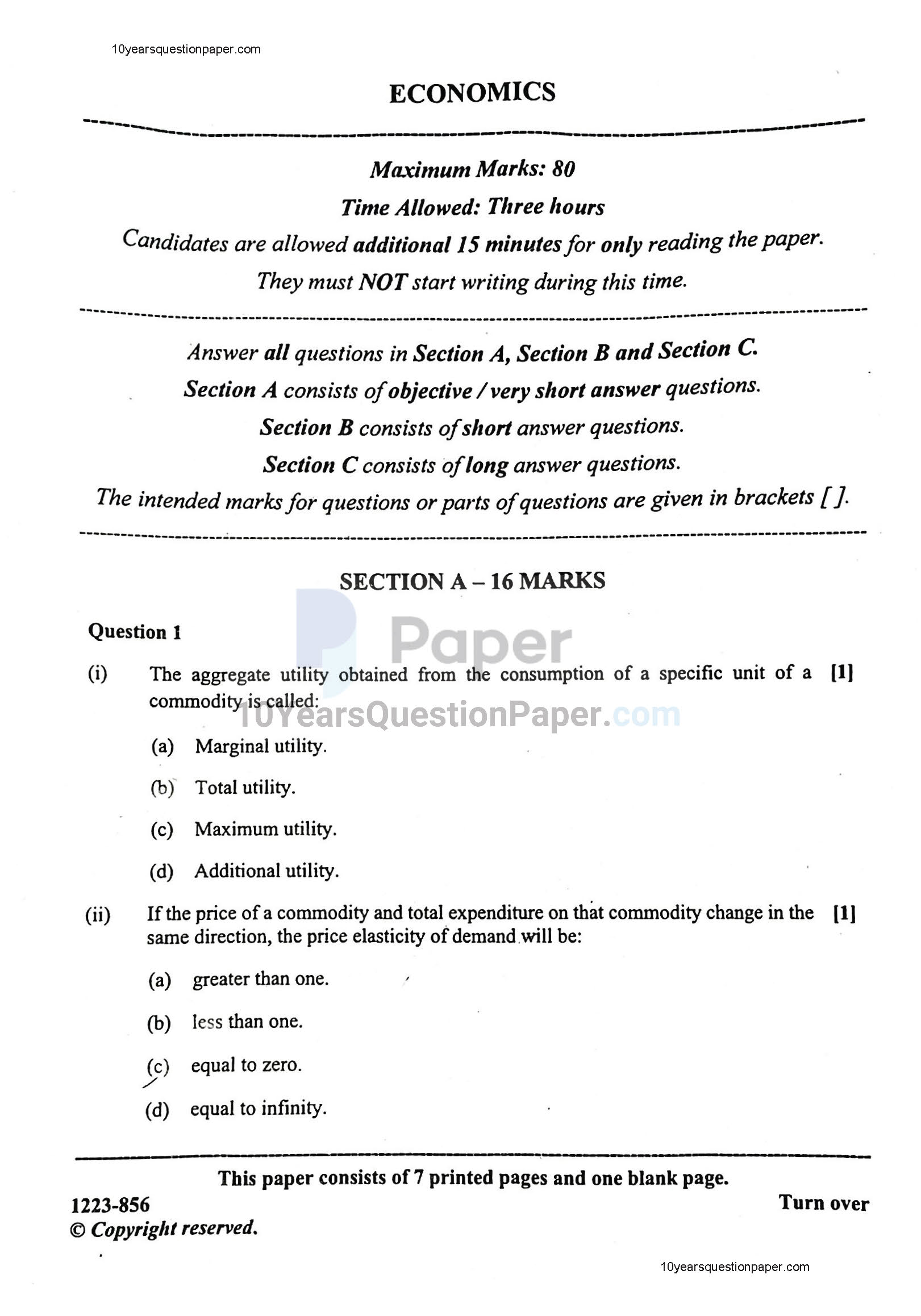 research methodology in economics question paper