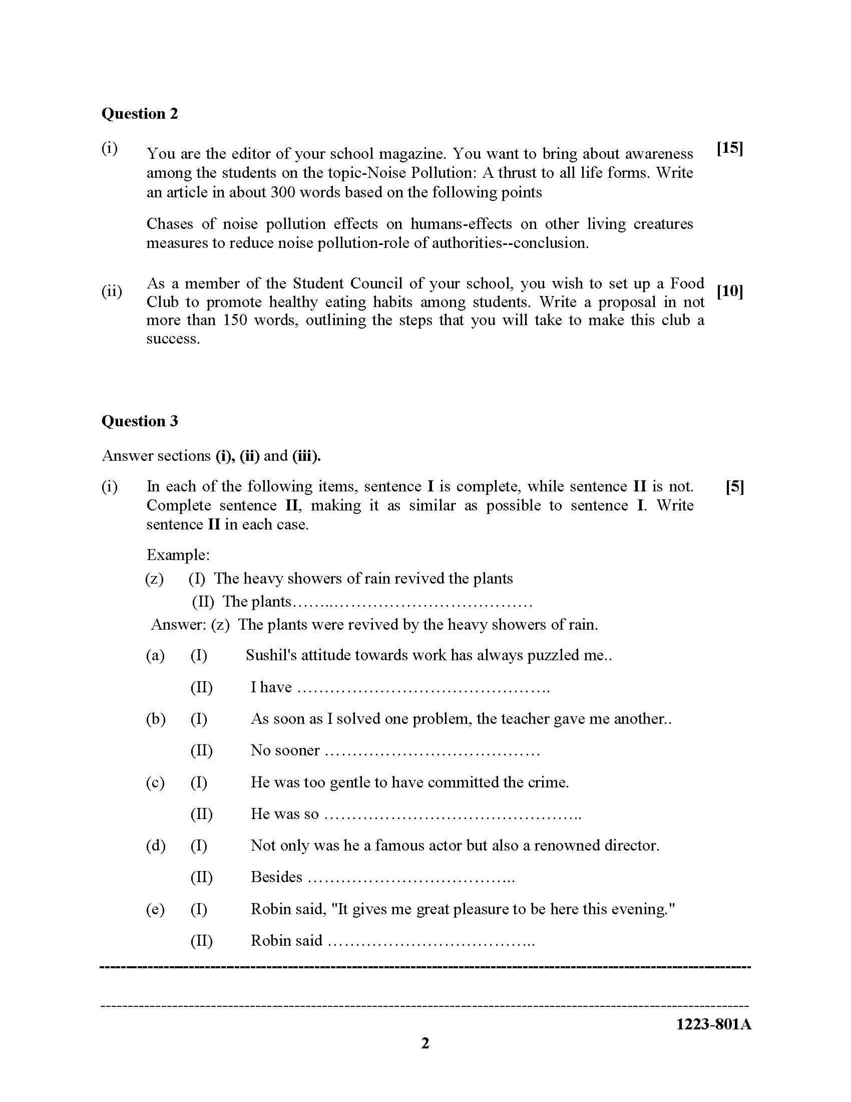 Isc English Language Sample Paper 2023