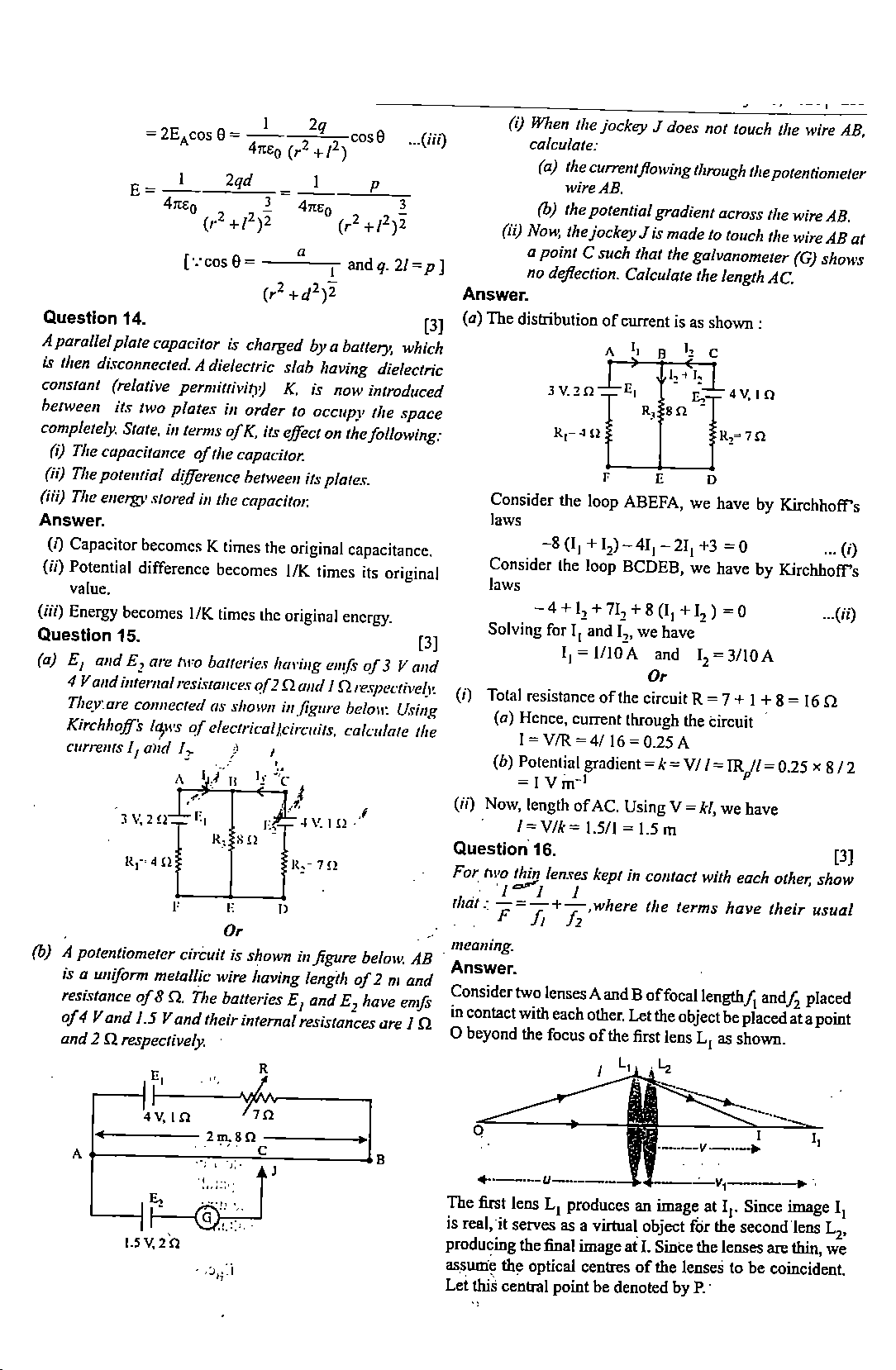 ISC Class 12 Physics 2020 Question Paper