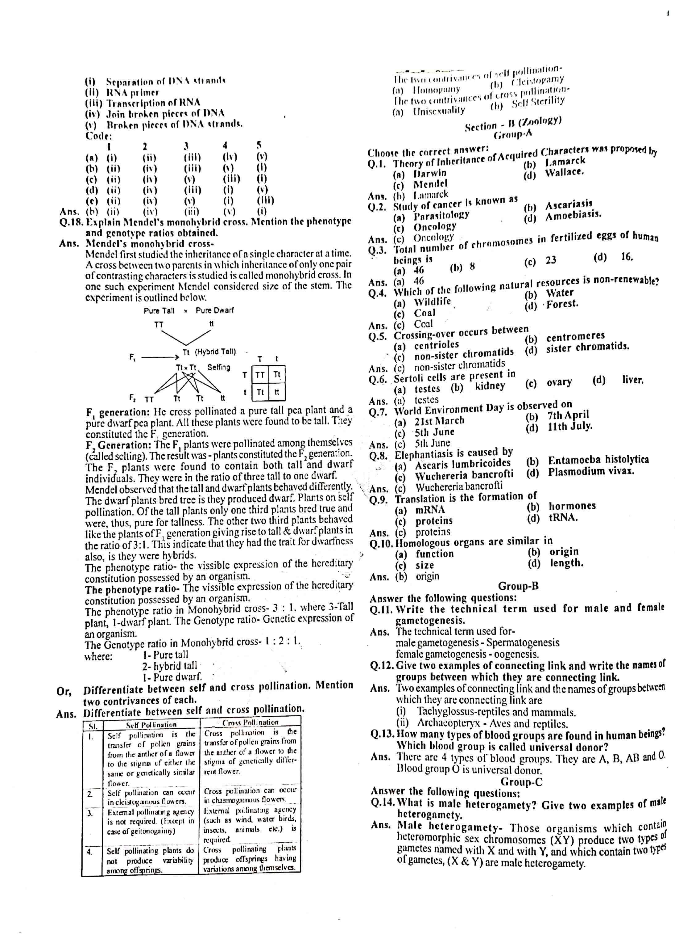 JAC Class 12 biology 2014 Question Paper 02