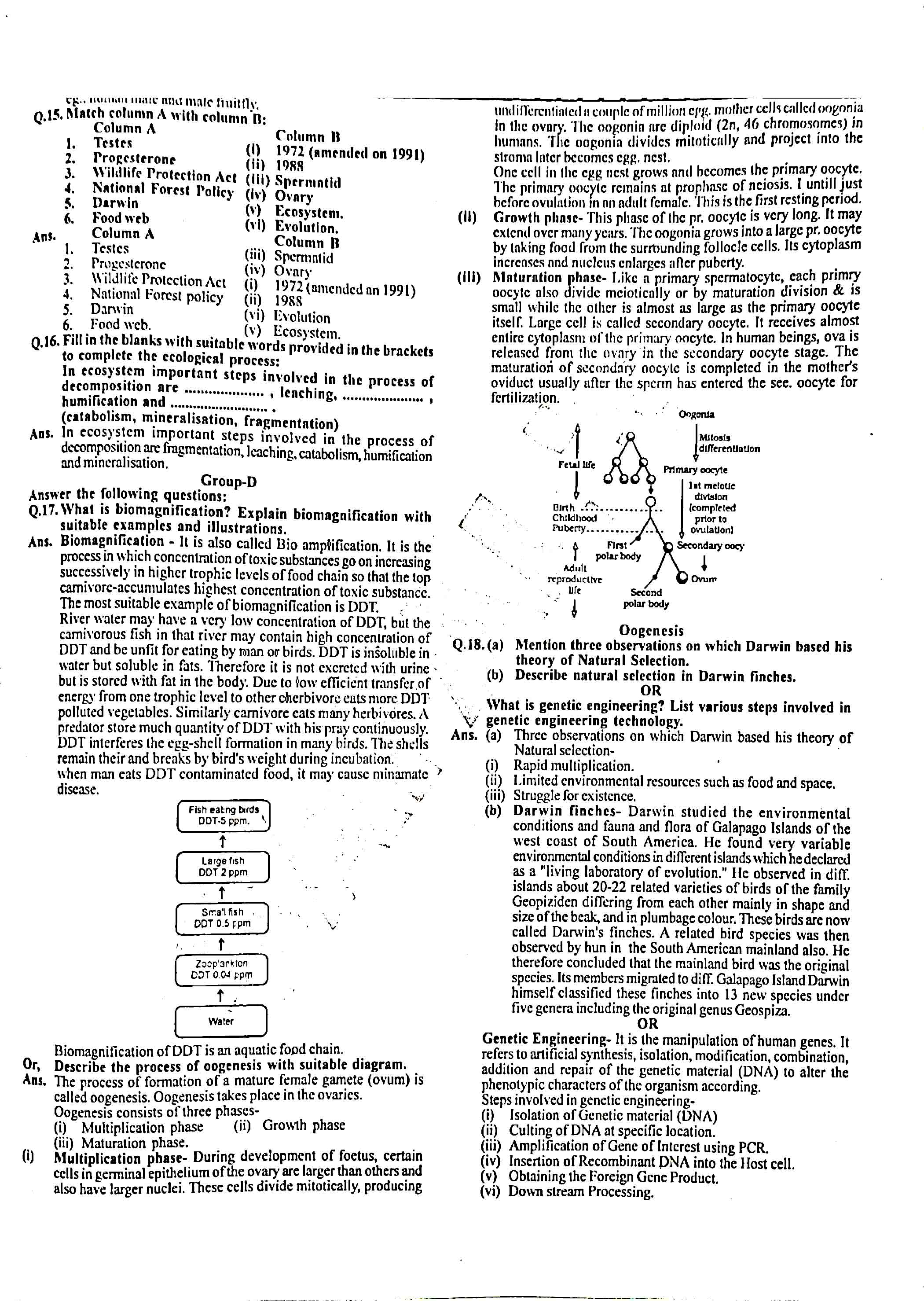 JAC Class 12 biology 2014 Question Paper 03