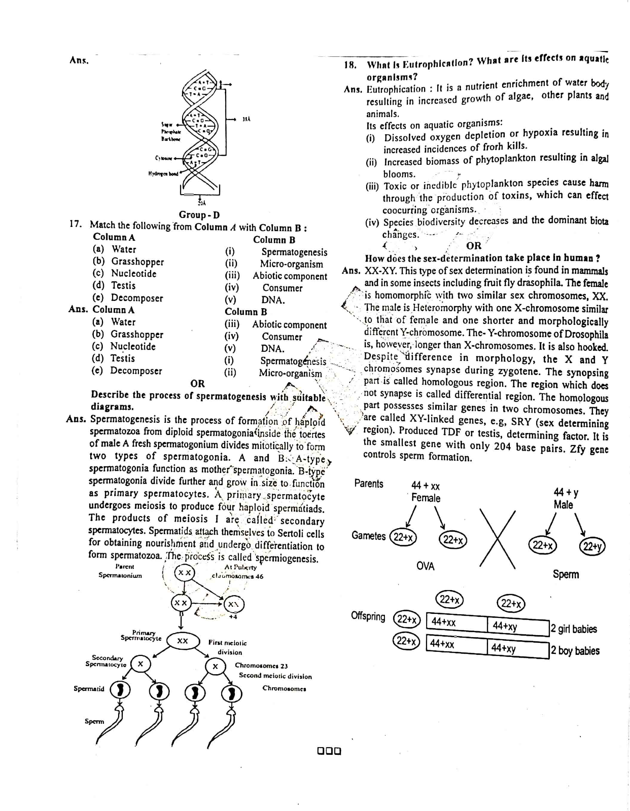 JAC Class 12 biology 2018 Question Paper 04