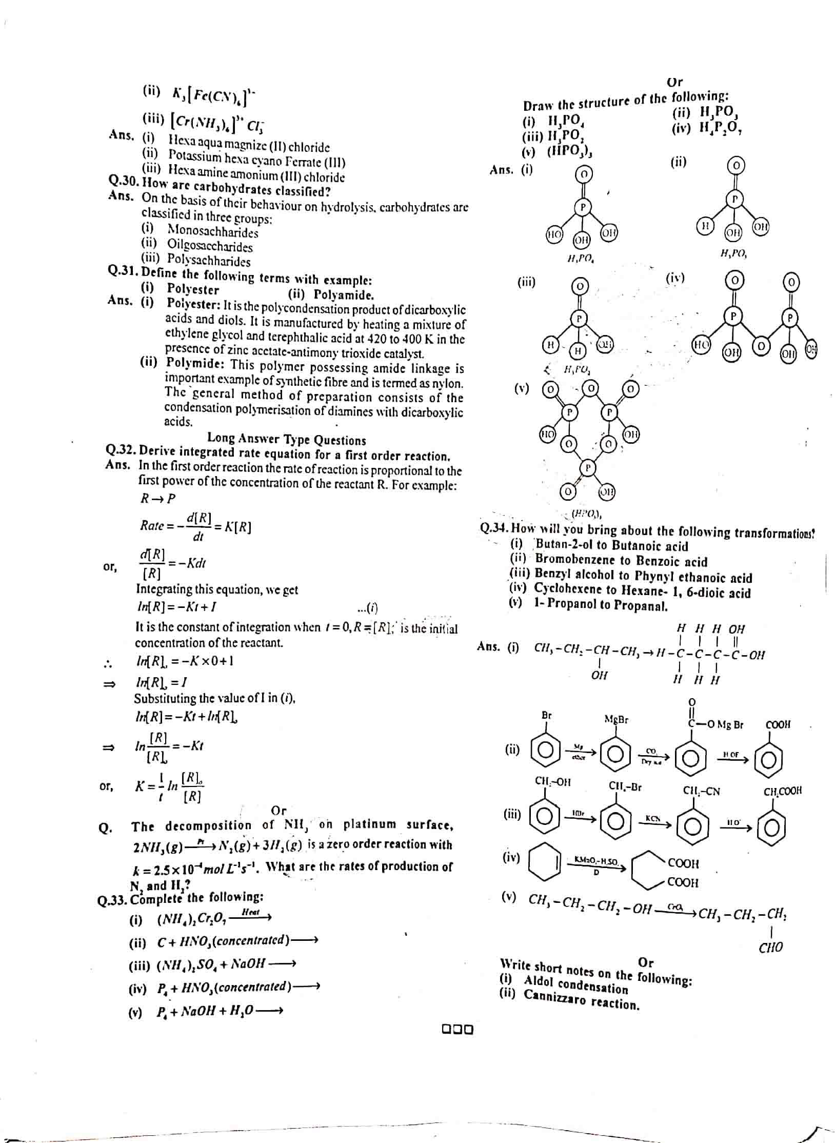 JAC Class 12 chemistry 2015 Question Paper 03