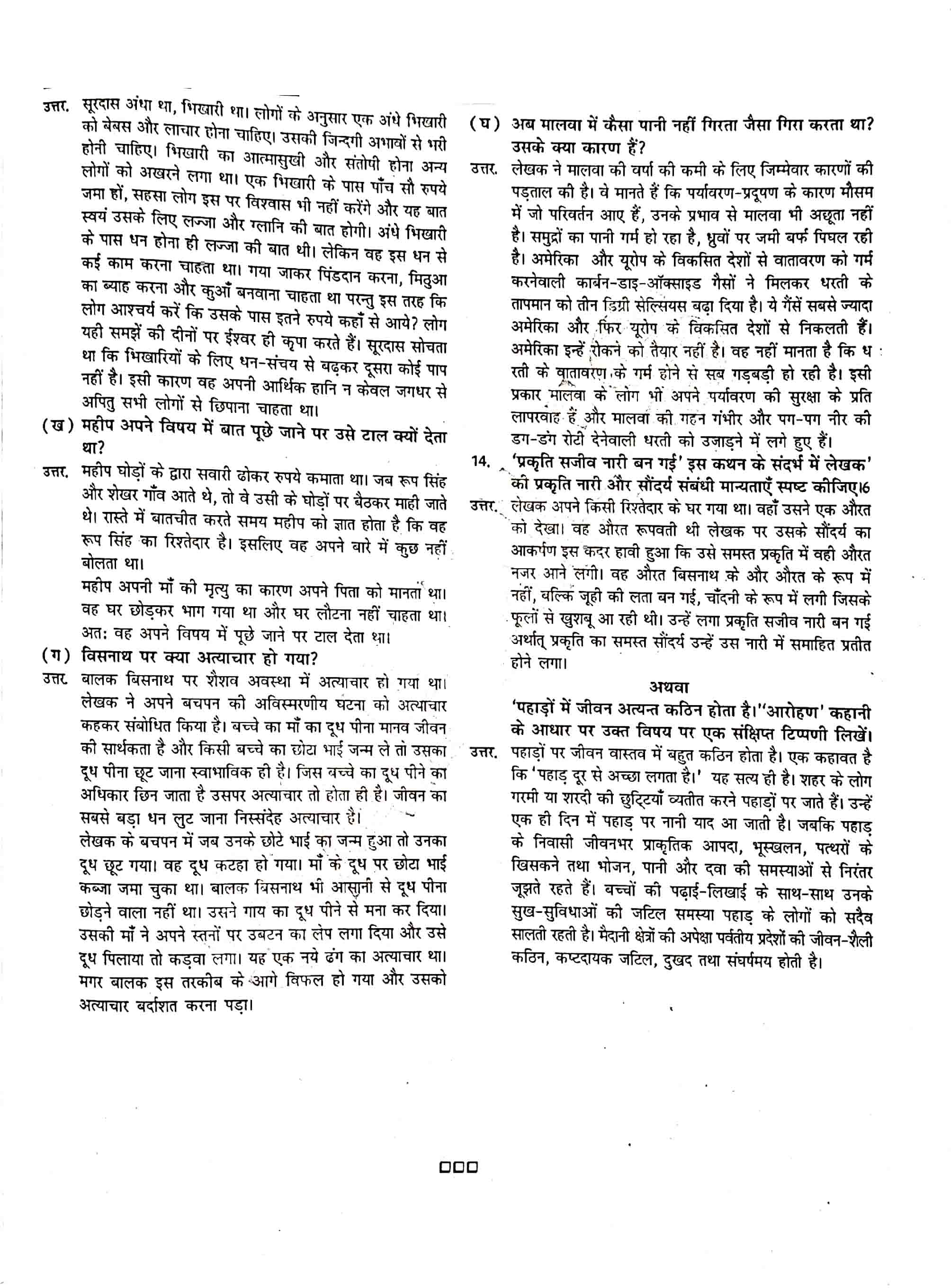 JAC Class 12 hindi 2019 Question Paper 06