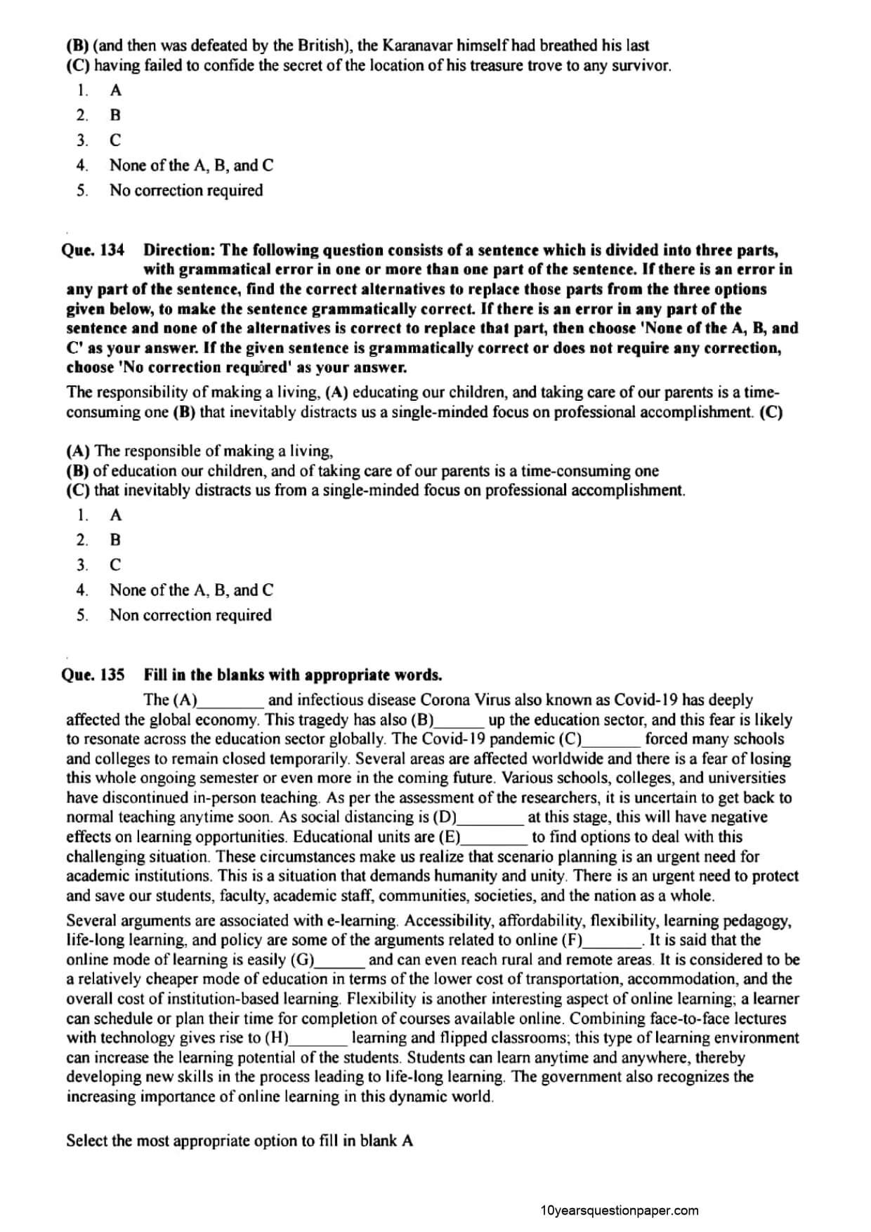 SBI PO Mains 2021 Question Paper Page 33