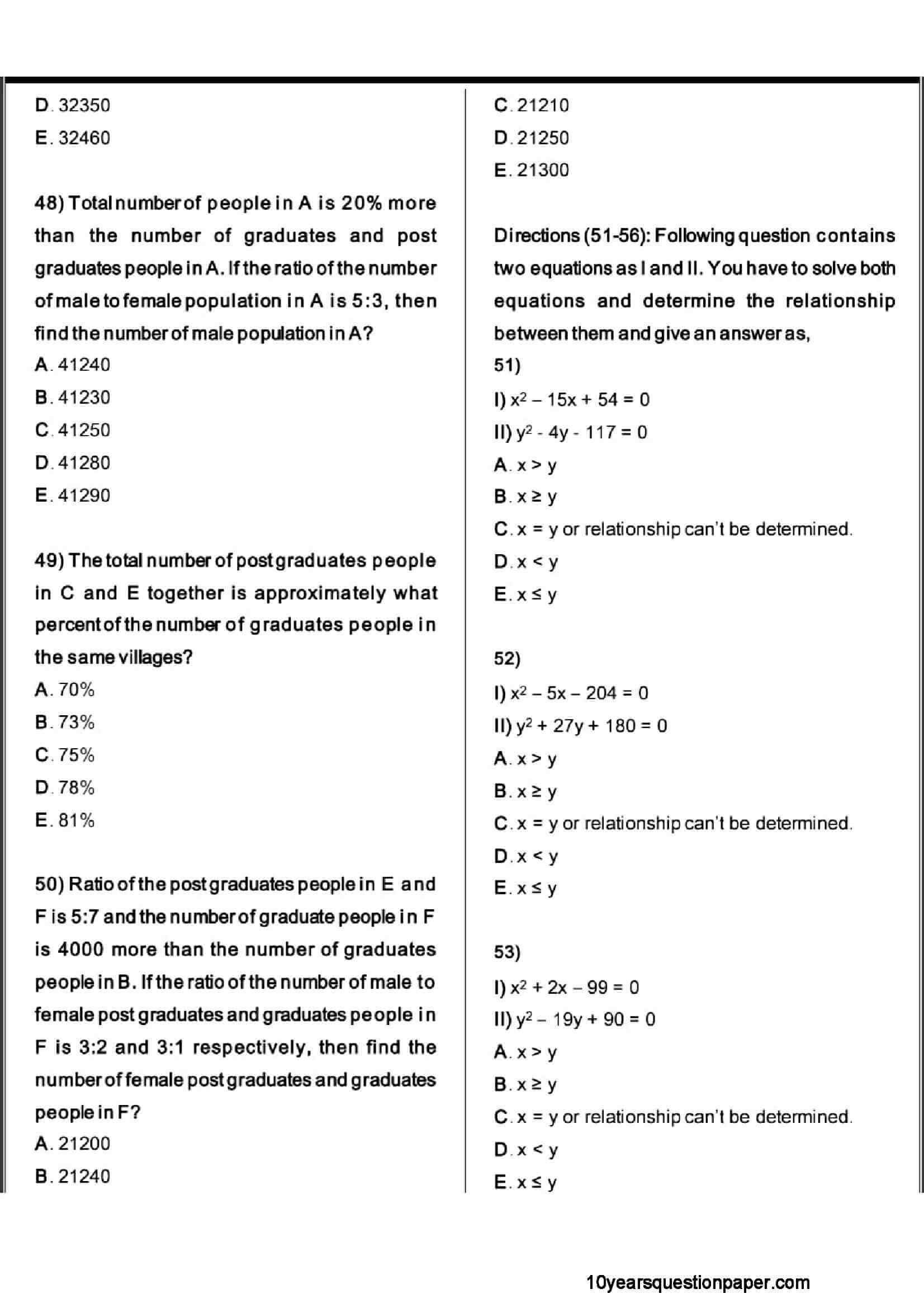 SBI PO Prelims Question Paper With Solution