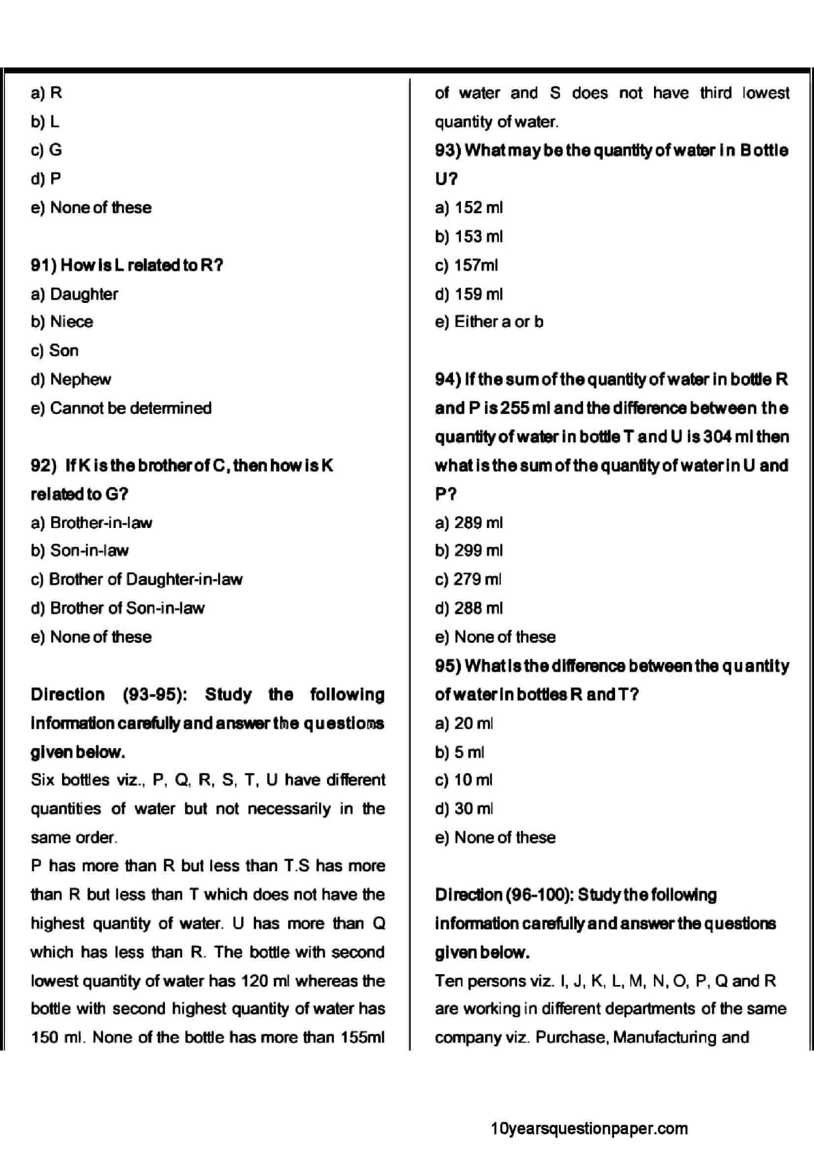 Sbi Po Prelims Question Paper With Solution