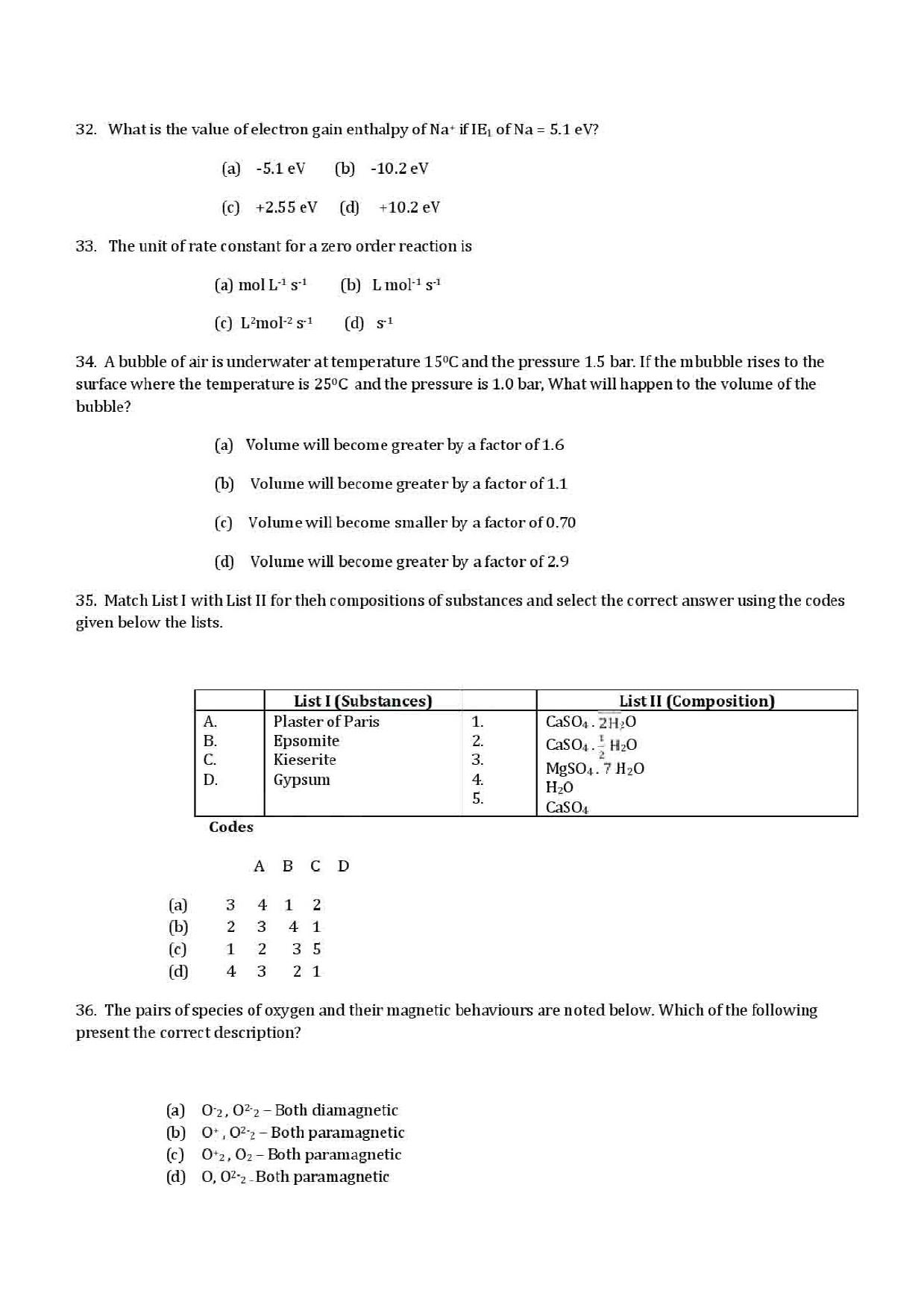 VITEEE Chemistry 2019 Question Paper