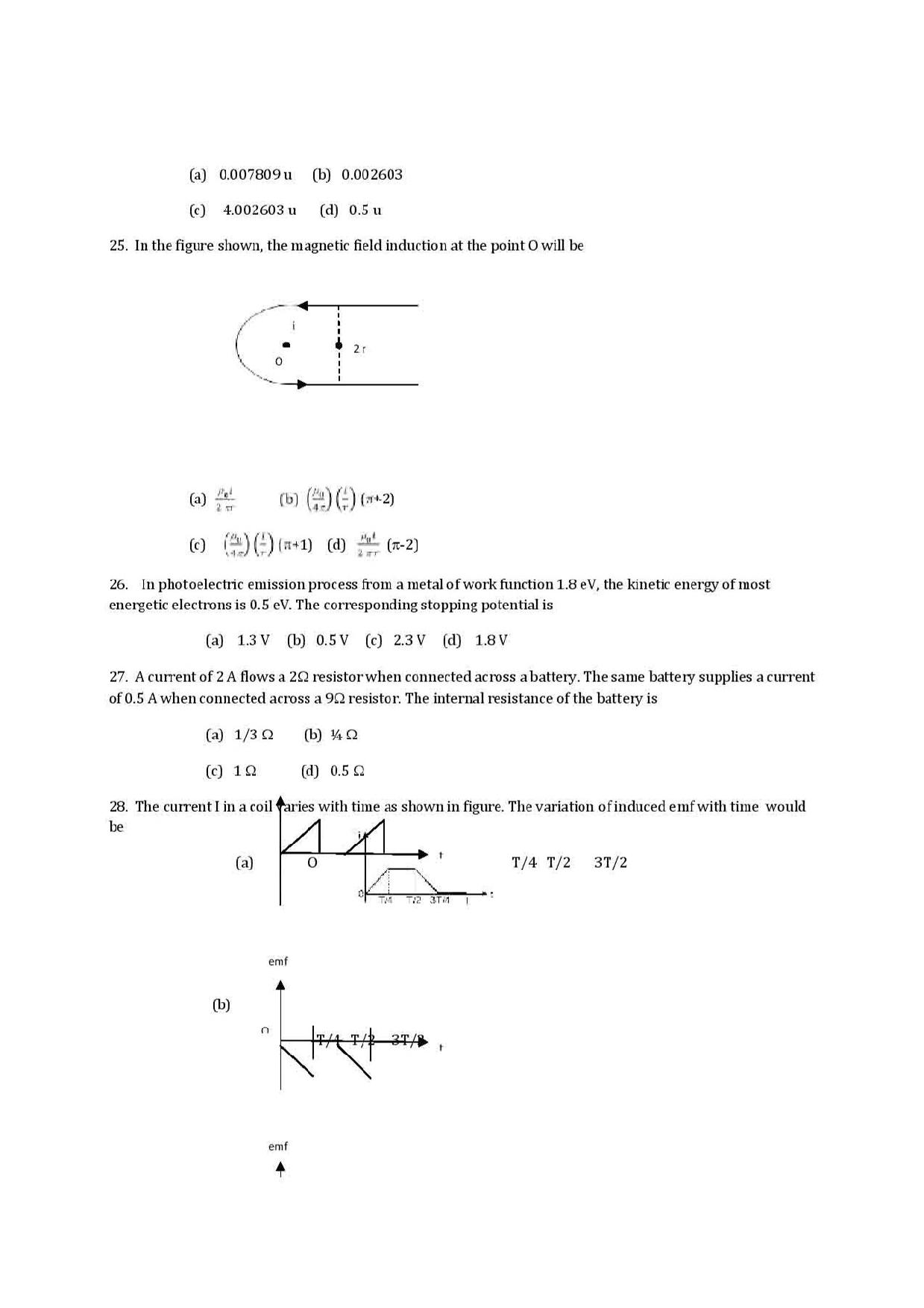 VITEEE physics 2019 Question Paper